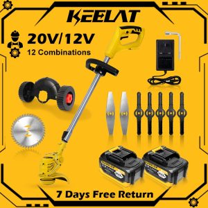 keelat 20V/12V Mesin Rumput Lawn Mower Cordless Grass Cutter Multi-function Household Small Electric Grass Trimmer Saw | Shopee Malaysia