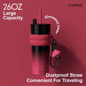 CIVAGO（26oz/780ml）Ceramic liner Stainless Steel Coffee Mug With Lid Vacuum Flask Hot And Cold Tumbler | Shopee Malaysia
