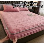 Solid Color Velvet Fitted Bedsheet Cadar Single Queen King Size Flannel Bed Sheet Sarung Tilam Queen Elastic Mattress | Shopee Malaysia