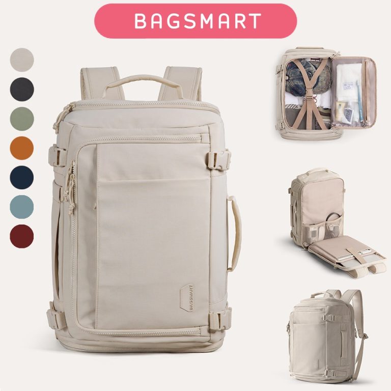 BAGSMART Travel Backpack 28-38L Expandable 15.6 Inch Laptop Compartment & Shoe Bag, Waterproof Carry On for Quick Access, Durable Duffel Bag | Shopee Malaysia