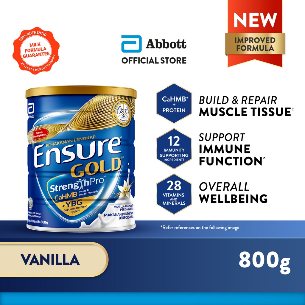 Ensure Gold Adult Complete Nutrition – Vanilla Tin (800g) [Exp 14 Feb 2027 & / Later] | Shopee Malaysia