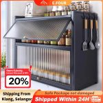 Seasoning Rak Kitchen Countertop shelf with Cover Dustproof spice Household use Storage Cabinet置物柜 | Shopee Malaysia