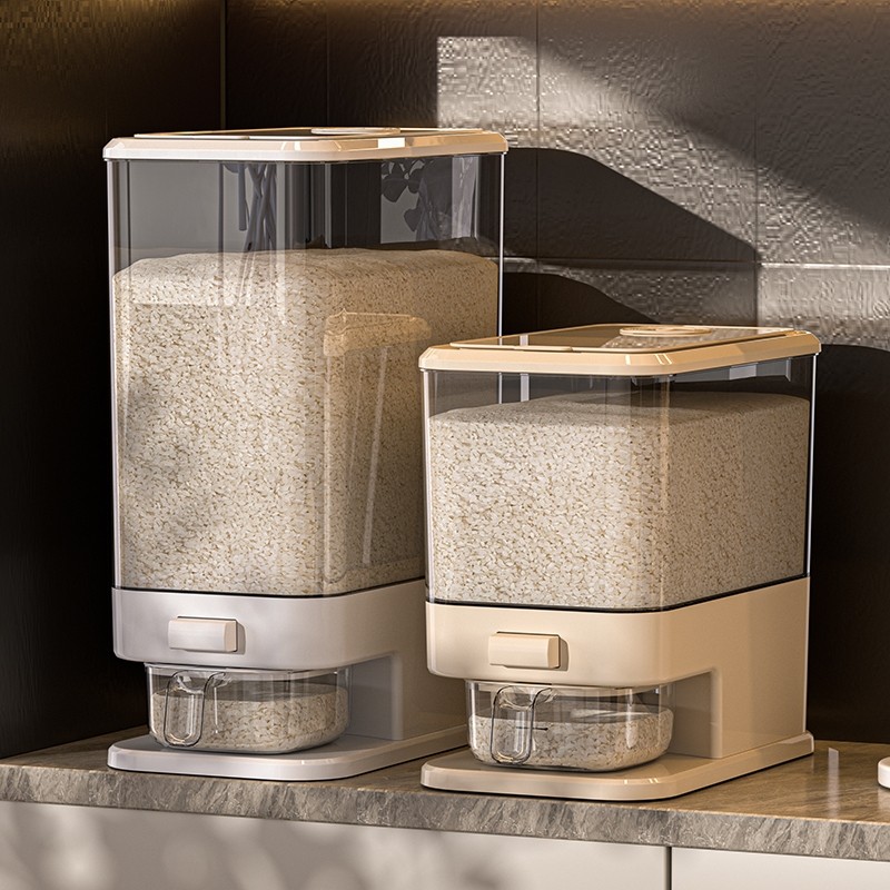 Bekas Simpanan Beras Butang Tekan(5Kg, 10Kg) Kotak Penyimpanan Beras Dapur Bekas Bijirin Senang Pakai | Shopee Malaysia