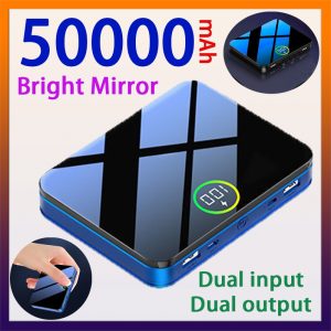 Original 50000mah Powerbank Mini Powerbank Portable Digital Display Ultra-thin Battery Dual Output Dual Input Powerbanks | Shopee Malaysia