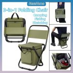 3-in-1 Portable Folding Chair Outdoor Camping Fishing Sketching Leisure Chair with Storage Space Kerusi Lipat | Shopee Malaysia