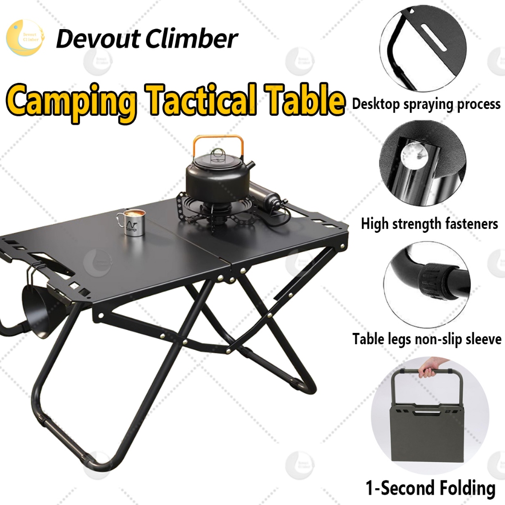 Meja camping table Portable foldable table meja lipat Outdoor Camping Table Folding Tactical table | Shopee Malaysia