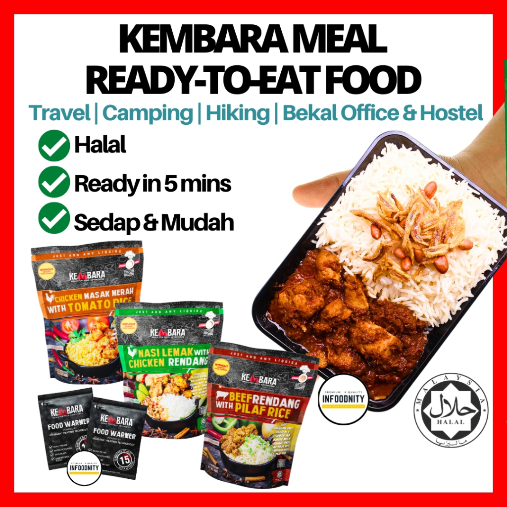 Kembara Meal Kembara Meals Ready to Eat Food Halal Travel Food Pack Instant Halal Makanan Segera Makanan Travel Camping | Shopee Malaysia