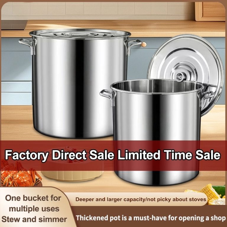 Stainless steel soup bucket stainless steel pot Periuk Sup Baldi sup keluli tahan karat periuk besar | Shopee Malaysia