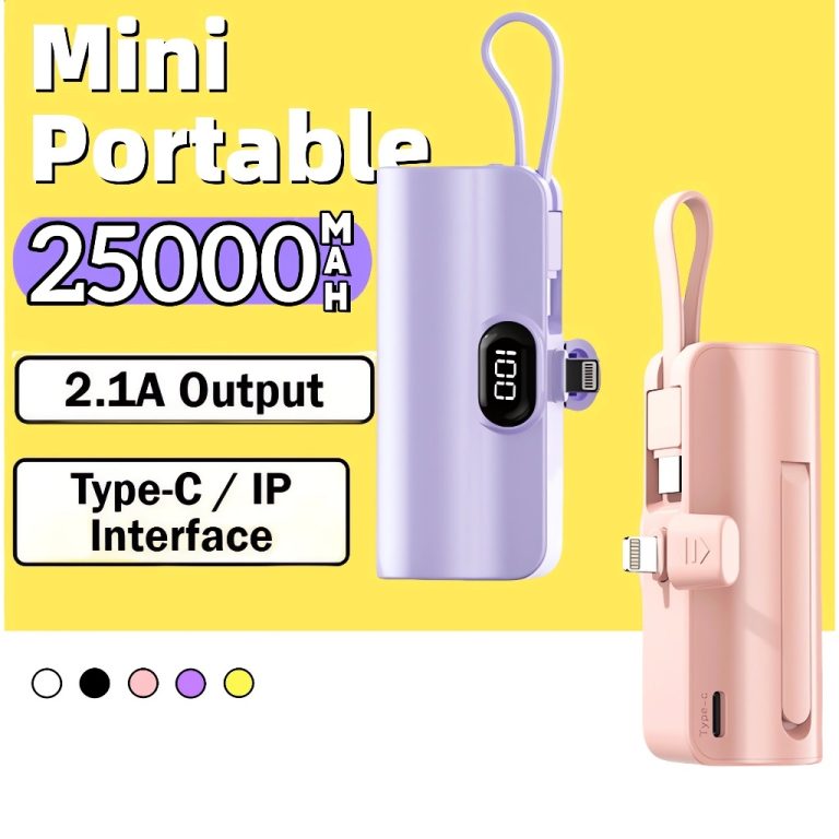 25000mAh Mini Portable PowerBank External Battery Plug Play Power Bank Type C Fast Effective Charger For Phone | Shopee Malaysia