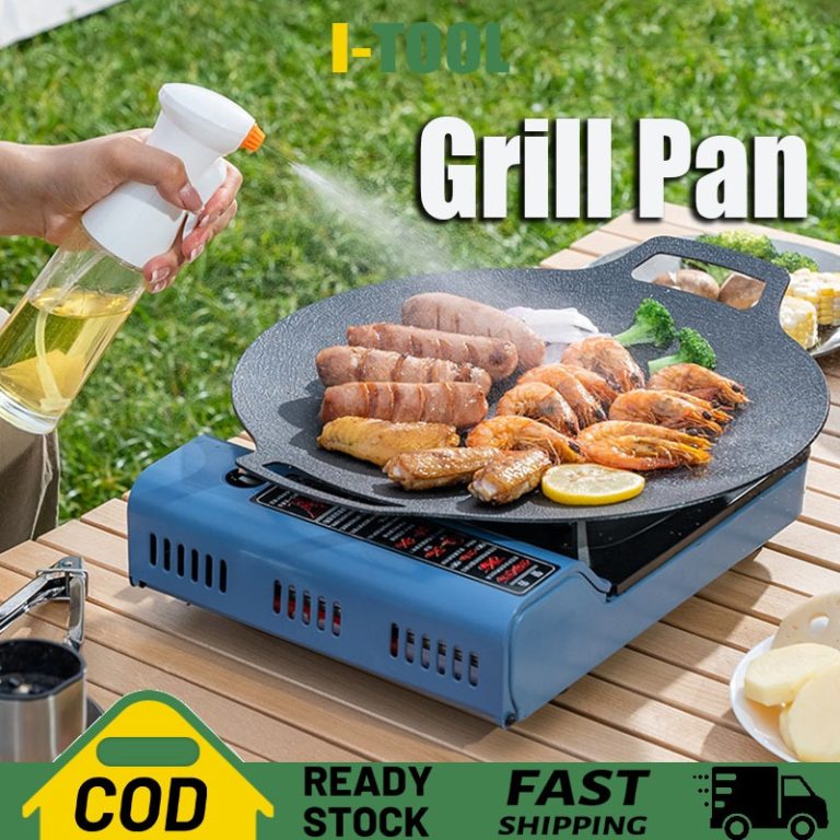 Non Stick Grill Pan Camping Grill Pan Korea Griddle Grill Pan Outdoor Camping BBQ Grill Pan | Shopee Malaysia