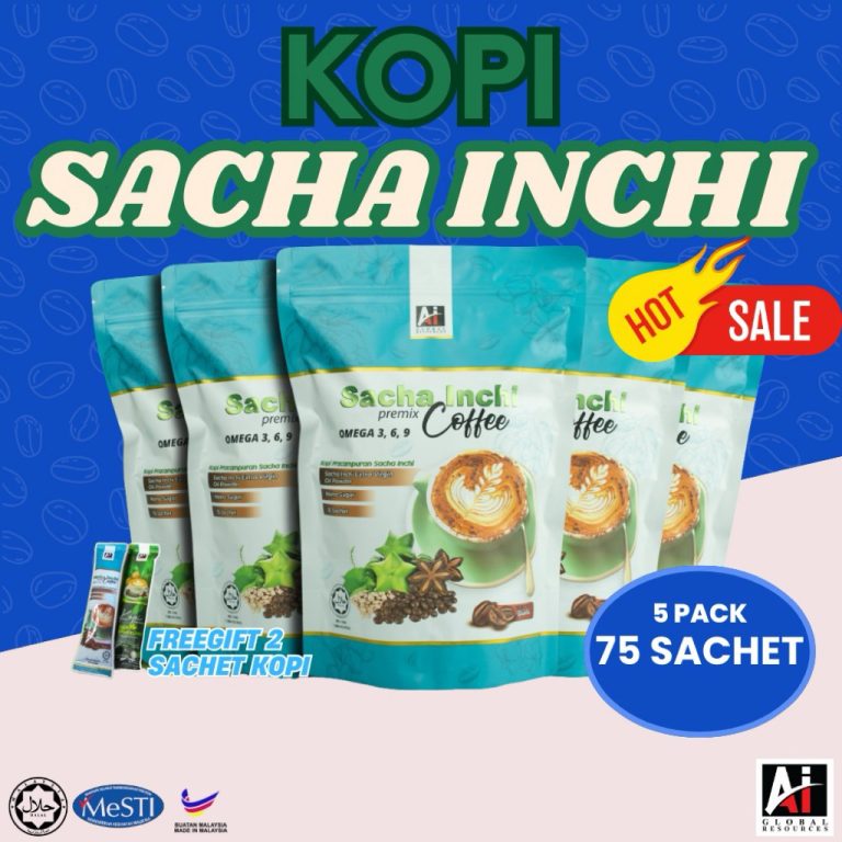 KOPI SACHA INCHI 5 PACK – 75 SACHET-FREE 2 SACHET RANDOM | Shopee Malaysia