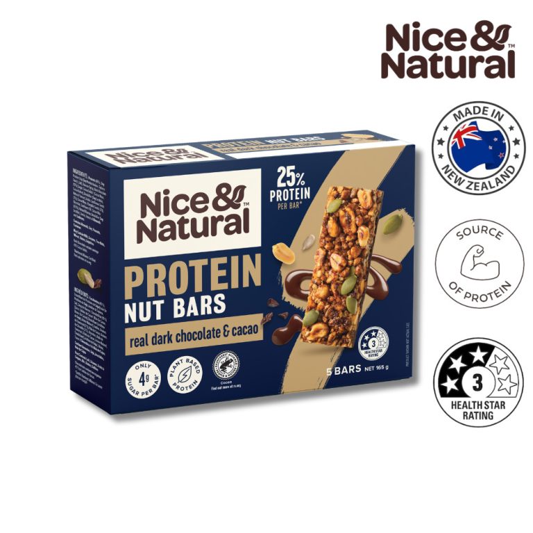 NICE & NATURAL PROTEIN NUT BAR DARK CHOCOLATE & CACAO 165G | Shopee Malaysia