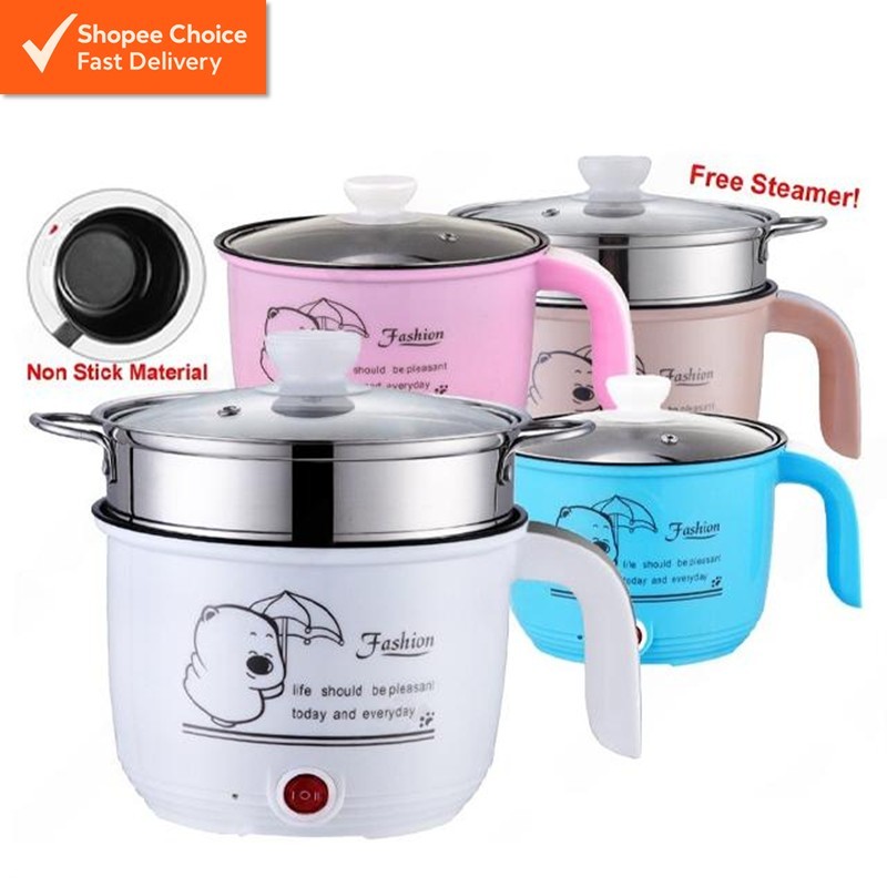 1.8L Electric Cooker + Tray –Non-Stick Mini Rice Cooker for Steamer & Frying Pan, Multifunction Convenient Cooker多功能电饭锅 | Shopee Malaysia