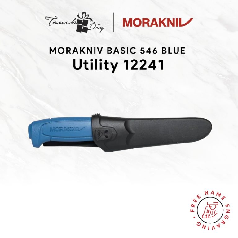 MoraKniv Basic 546 Blue (S) Stainless Steel Utility Knife with Sheath + FREE Name Engraving | Shopee Malaysia