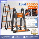 Telescopic Ladder Foldable Aluminum Heavy Duty Home portable step ladder Max 5.9m anti slip | Shopee Malaysia