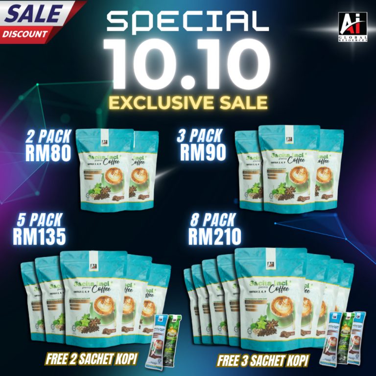 (Free Gift + Free Postage ) KOPI SACHA INCHI ORIGINAL HQ AI GLOBAL | Shopee Malaysia