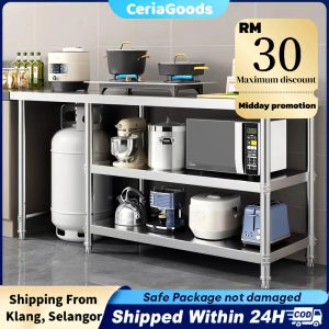 304 Stainless Steel Dapur Gas Rack Kitchen Rak Rak Dapur Rak Memasak Kitchen Dapur Rak 燃气灶置物架 | Shopee Malaysia