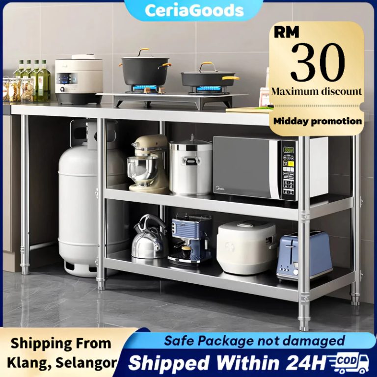 304 Stainless Steel Dapur Gas Rack Kitchen Rak Rak Dapur Rak Memasak Kitchen Dapur Rak 燃气灶置物架 | Shopee Malaysia