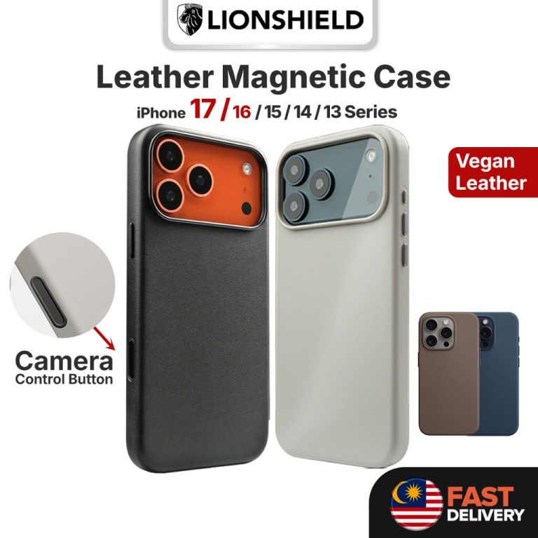 (MY) LionShield iPhone 17 Pro Max /17 Pro/17/16/15/14/13/16 Plus Magnetic Vegan Leather Case Phone Cover Casing | Shopee Malaysia