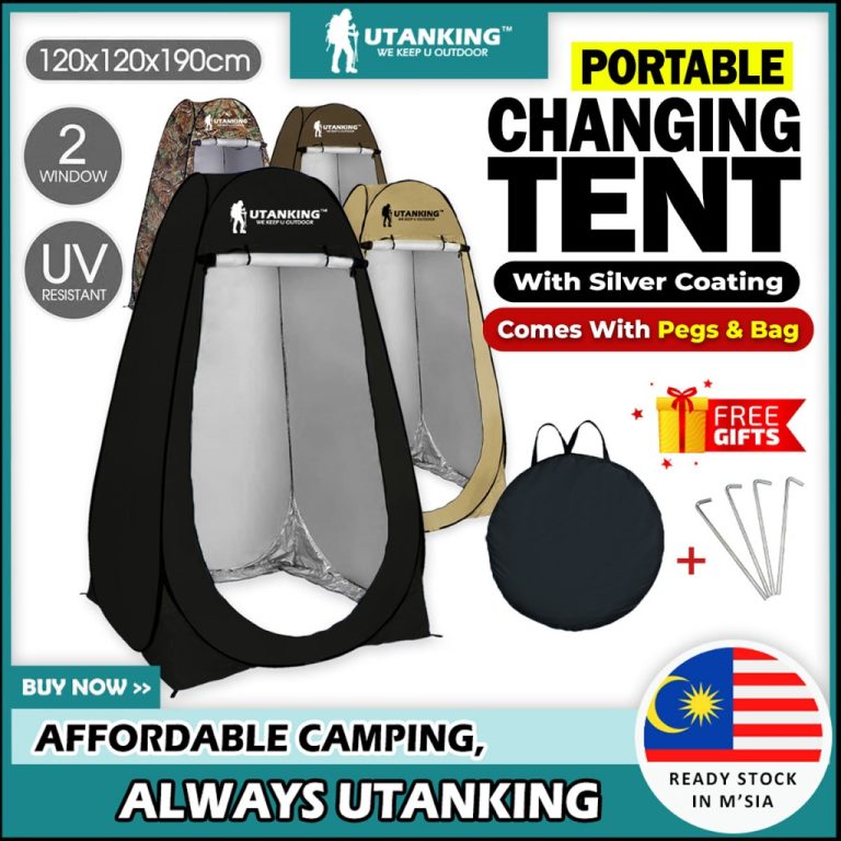 UtanKing™ Changing Tent Fitting Room Bathroom Shower Privacy Bath Toilet Beach Camping Khemah Tandas | Shopee Malaysia
