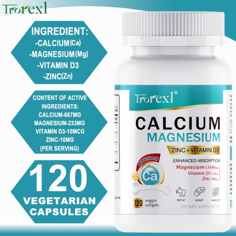 Trorexl Calcium supplement High content Magnesium/zinc/Vitamin D3 Height growth Ca/Mg/Zn-120 capsule | Shopee Malaysia