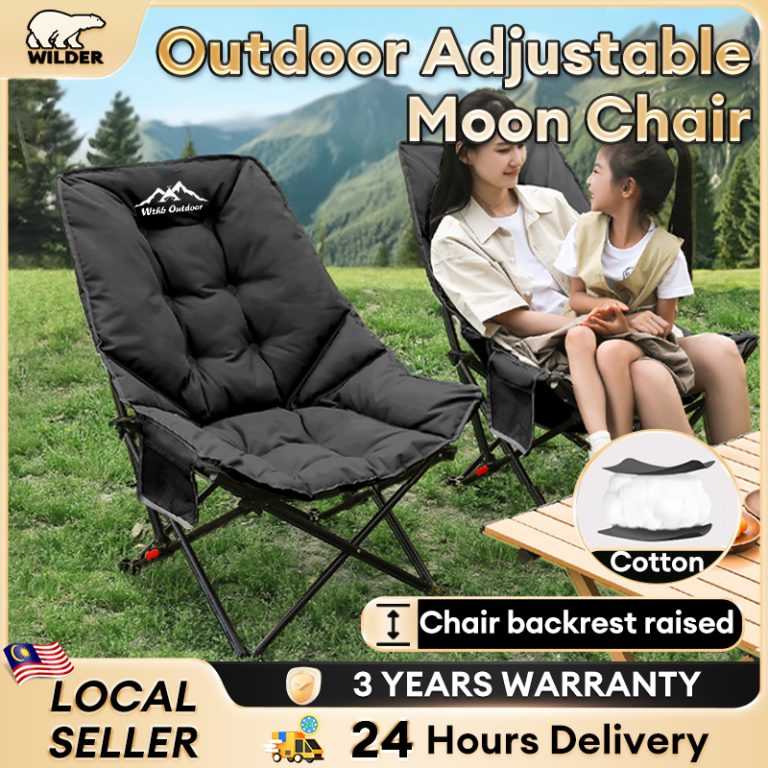 Kerusi Healing Camping Chair Adjustable Hight Moon Chair Kerusi Camping With Cotton Moon Chair Hiking Fishing Chair | Shopee Malaysia