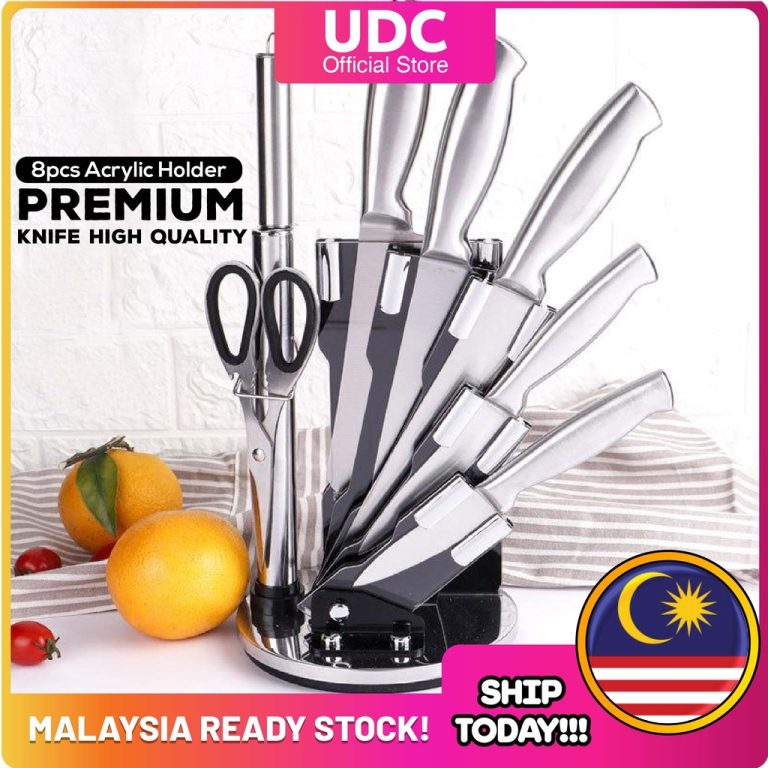 UDC🔪 8in1 Premium Stainless Steel High Quality Knife Holder Bekas Pisau Set Dapur Knife Set Set Pisau Dapur Pisau Daging | Shopee Malaysia