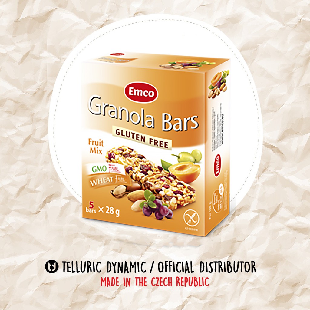 Emco Gluten Free Granola Bars Fruit Mix 5x28gm SKU#912057 | Shopee Malaysia