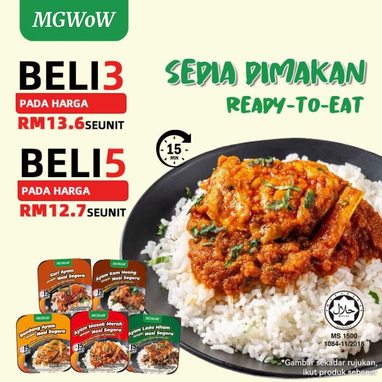 MGWoW Ready To Eat Halal Instant Self-Heating Rice |Camping Travel Food | Rendang | Ayam Masak Merah | Shopee Malaysia