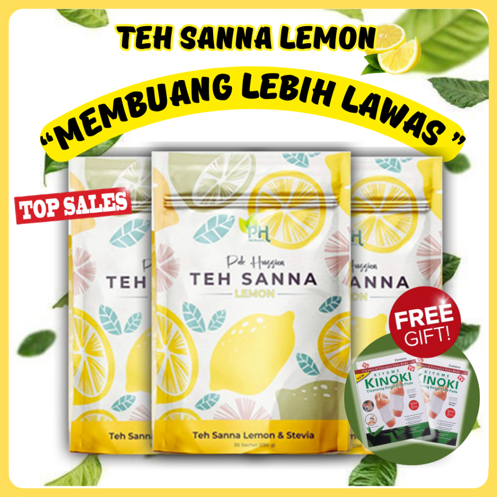 🔥[HOT SALE] Teh Sanna Lemon Stevia Pak Hussein New Packaging, Daun Sanna Asli Tanah Arab Free Detox Kaki,Free Postage | Shopee Malaysia