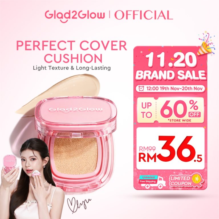 Glad2Glow Perfect Cover Cushion Foundation Full Coverage Long-Lasting Waterproof Makeup Oil Control foundation | Shopee Malaysia