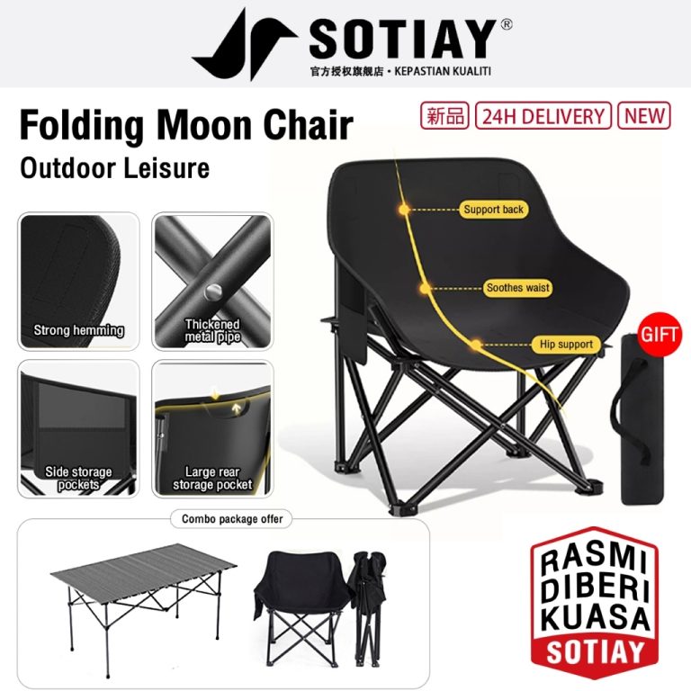 New Moon Chair Kerusi Camping Chair Outdoor Table And Chair Set Foldable Chair Portable Kerusi Camping Lipat-便捷月亮椅 | Shopee Malaysia