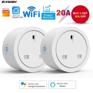 20A/ 16A Tuya Wifi Socket UK Plug Smart Socket Wifi switch Energy Metering Timer App Control Works with Alexa Google Home | Shopee Malaysia