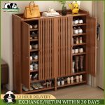 【Lifetime Warranty】Bamboo Shoe Cabinet 2/3/4 Door Breathable Almari Kasut Outdoor Rak Kasut Bertutup 鞋柜 | Shopee Malaysia