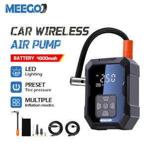 MeeGoo 2 In 1 Wireless Dual Display 150psi Portable Tyre Pump With Power Bank（4000mah） 无线双显车载气泵 | Shopee Malaysia