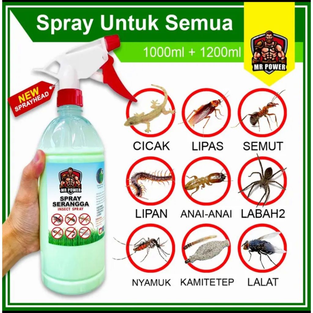 MR Power Insect Repellent Spray Cicak Lizard Lipas Lipan Anai-Anai Anti Serangga | Shopee Malaysia