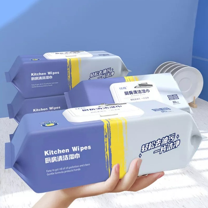 80pcs Kitchen Cleaning Wipes Strong Decontamination Kitchen Wipes Degreasing Lap Pembersih Dapur | Shopee Malaysia