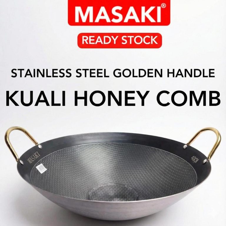 MASAKI Honeycomb Wok With Golden Handle | Shopee Malaysia