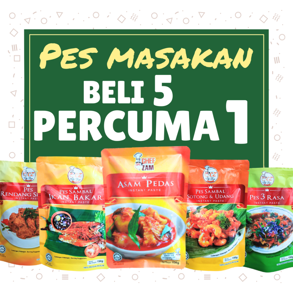 Chef Zam PES MASAKAN SEGERA/ instant cooking paste 150gram halal food travel | Shopee Malaysia